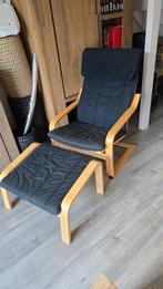 Ikea fauteuil met een voetenbank nog in prima staat, Ophalen, Zo goed als nieuw