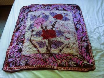 Zijde sjaal batik floral 85 x 85 cm   beschikbaar voor biedingen