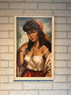 Wereld bekende zigeunermeisje van Torino van Vicente Roso, Antiek en Kunst, Kunst | Schilderijen | Klassiek, Ophalen of Verzenden