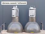 Emaille Franse oude Mazda industriele hanglamp H70 D47, Huis en Inrichting, Lampen | Hanglampen, Industrieel , vintage, oud, stoer , robuust, oud, Frans , MAZDA