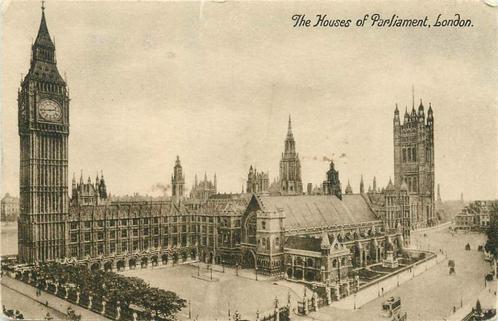 (381-163-021) London The Houses of Parliament, Verzamelen, Ansichtkaarten | Buitenland, Engeland, Verzenden
