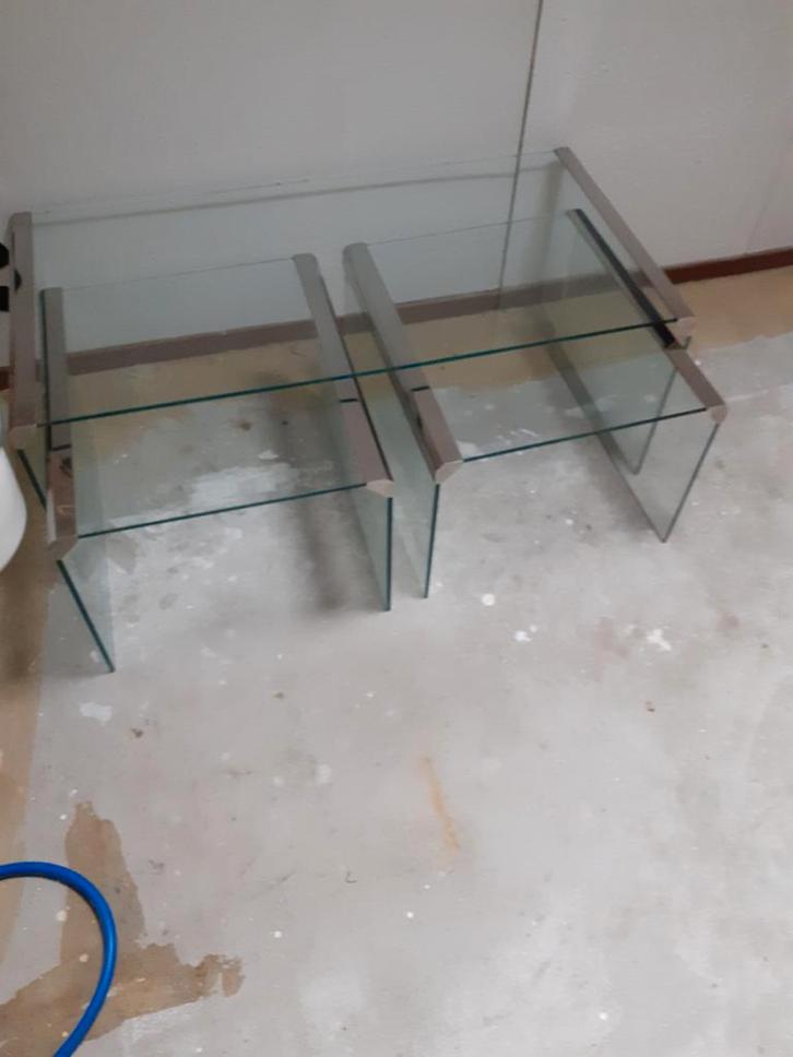 1975 Italiaans design salontafel met 2 bijzettafeltjes, Antiek en Kunst, Kunst | Designobjecten, Ophalen
