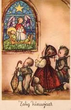 kerstkaart, Verzamelen, Ansichtkaarten | Themakaarten, Verzenden, 1940 tot 1960, Gelopen, Feest(dag)