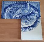 7 tegeltjes Delfts blauw?  O.a voorstelling met een vogel., Ophalen of Verzenden
