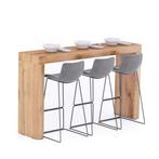 Keukenbar Mobili Fiver, Huis en Inrichting, Tafels | Sidetables, Eikenhout, Ophalen of Verzenden, Zo goed als nieuw, 150 tot 200 cm