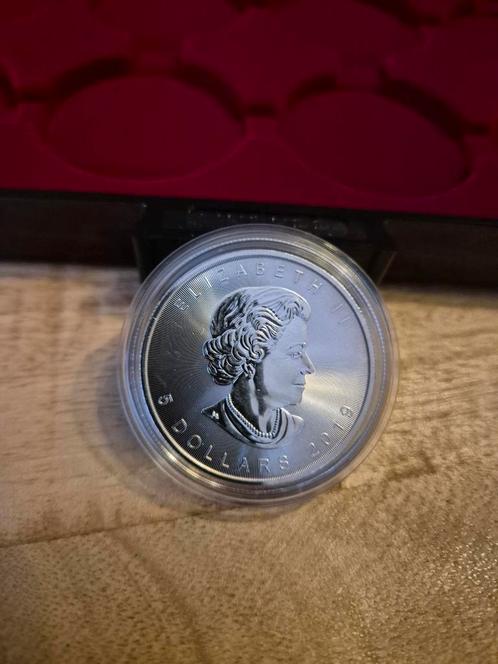 zilveren Maple Leaf 2019 + andere jaartallen 1 OZ .999, Postzegels en Munten, Edelmetalen en Baren, Zilver, Ophalen of Verzenden