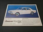 Brochure Sunbeam Hunter Mark II, Ophalen of Verzenden, Zo goed als nieuw