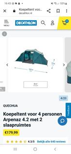 Tent Quechua 4 personen, Zo goed als nieuw, Tot en met 4