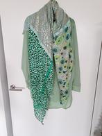 Ibiza sjaal 140 cm bij 140 cm groen/mintgroen, Verzenden, Zo goed als nieuw, Sjaal