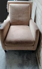 Comfortabele fauteuil met stoffen bekleding, Huis en Inrichting, Ophalen, Gebruikt, Minder dan 75 cm, 75 tot 100 cm