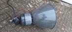 Oude Emaille Fabriekslamp - Industrieel, Huis en Inrichting, Lampen | Hanglampen, Ophalen, Gebruikt, Minder dan 50 cm