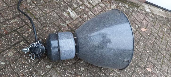 Oude Emaille Fabriekslamp - Industrieel, Huis en Inrichting, Lampen | Hanglampen, Gebruikt, Minder dan 50 cm, Ophalen