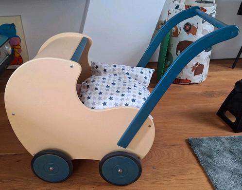 Antieke houten poppenkar, Kinderen en Baby's, Speelgoed | Houten speelgoed, Zo goed als nieuw, Ophalen