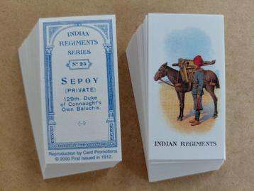Indian Regiments Series compl. set 50 cigarette cards REPRO beschikbaar voor biedingen