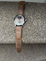 Oozoo horloge met leren bandje, Sieraden, Tassen en Uiterlijk, Horloges | Dames, Overige merken, Leer, Staal, Ophalen of Verzenden