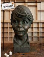 Boekensteun Buste Kinderkopje # 1950 – 1960  , Antiek en Kunst, Kunst | Beelden en Houtsnijwerken, Ophalen of Verzenden