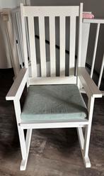 Witte houten schommelstoel, Kinderen en Baby's, Kinderkamer | Tafels en Stoelen, Ophalen, Gebruikt, Stoel(en)