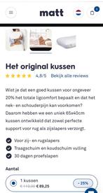 Matt Sleeps original kussen. In NIEUW staat., Huis en Inrichting, Eenpersoons, Ophalen of Verzenden, Zo goed als nieuw, Overige maten