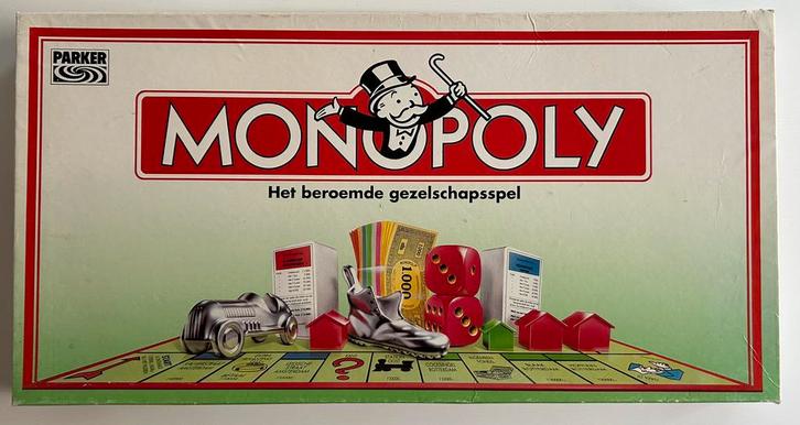 Monopoly Het beroemde gezelschapsspel, Hobby en Vrije tijd, Gezelschapsspellen | Bordspellen, Zo goed als nieuw, Een of twee spelers
