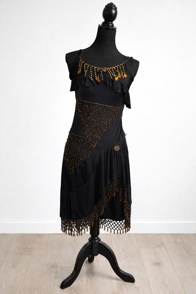 Cosplay - elfia jurk s/m, Maat 38/40 (M), Zwart, Ophalen of Verzenden, Knielengte