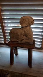 Ram Beeld op Houten Krukje, Antiek en Kunst, Kunst | Beelden en Houtsnijwerken, Ophalen