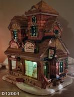 Kerstdorp huisjes met verlichting (kersthuis kerstdecoratie), Ophalen of Verzenden, Zo goed als nieuw