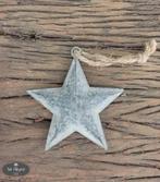 Zinken kerst ster zink kerstster touw stoer sober landelijk, Verzenden, Nieuw