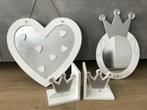 Accessoires meisjeskamer: spiegel-boekensteunen-magneetbord, Kinderen en Baby's, Kinderkamer | Inrichting en Decoratie, Ophalen of Verzenden
