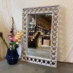 Spiegel - witte houten lijst - 120 x 80 cm - Bij TTM Wonen, 100 tot 150 cm, Nieuw, Info@ttmwonen.nl, 75 tot 100 cm