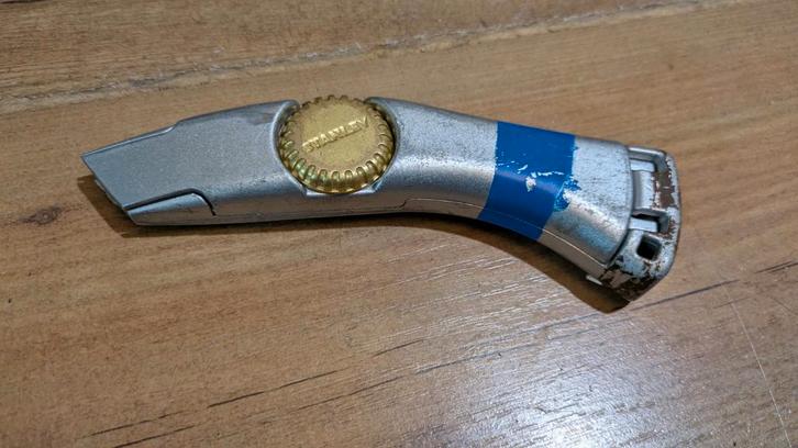 Vintage Stanley Mes + opslagruimte reservemessen, Doe-het-zelf en Verbouw, Gereedschap | Handgereedschap, Gebruikt, Ophalen of Verzenden