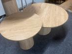 Travertin Bijzettafel Set - 70 & 50 cm, Overige materialen, Minder dan 55 cm, Rond, Nieuw