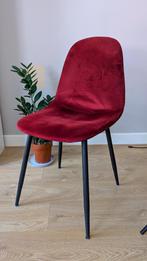 Red velvet dining table chairs, Huis en Inrichting, Stoelen, Ophalen, Rood