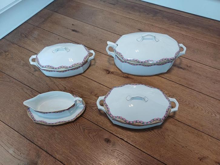 Antiek servies feltmann weiden sauskom vleeskom soepkom, Antiek en Kunst, Antiek | Servies los, Ophalen