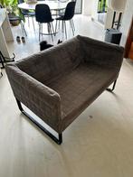 Ikea Knopparp bank bankje grijs zwarte poten, Ophalen, Gebruikt, 75 tot 100 cm, Tweepersoons