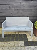 Grijze Tuinbank van Kunststof, Tuin en Terras, Tuinbanken, Ophalen, Gebruikt, Kunststof
