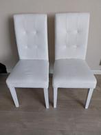stoelen, wit, Huis en Inrichting, Stoelen, Ophalen, Gebruikt, Wit, Twee