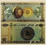 Cryptocurrency: 1BTC, BitCoin: EUR And American (munten), Postzegels en Munten, Ophalen of Verzenden, Goud, 1 cent