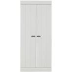 Kledingkast Woood Connect massief wit finish, Ophalen, 50 tot 100 cm, Zo goed als nieuw, 150 tot 200 cm