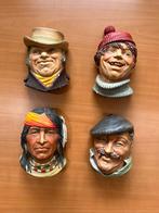 4x WH Bossons Hoofden Indiaan Zeeman Piraat Baret Hoge Hoed, Ophalen of Verzenden