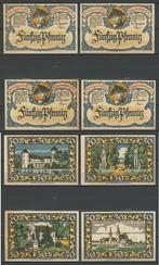 Rheinsberg 4 x 50 Pfg 1922 Duits Noodgeld Biljet c-88 jdu, Ophalen of Verzenden, Duitsland, Setje