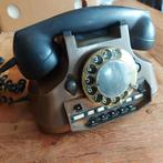 Oude Roodkoperen Telefoon - Vintage & Retro, Ophalen of Verzenden, Gebruikt, Met draaischijf