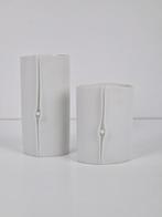 Set 2 vazen hutschenreuther biscuit porselein vaas E Pott 80, Huis en Inrichting, Woonaccessoires | Vazen, N, Wit, Aardewerk of Porselein