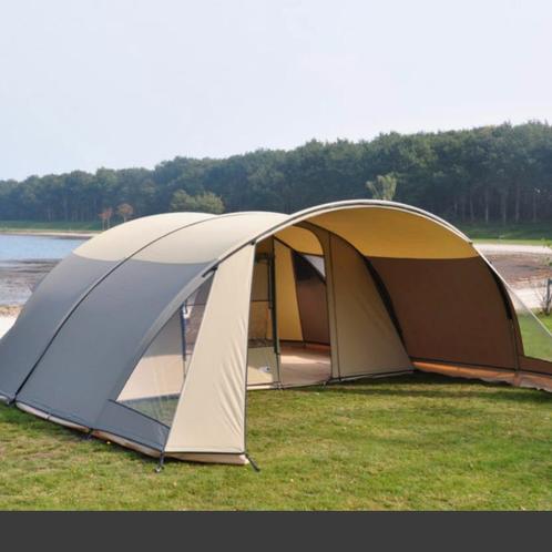 Makelijk op te zetten gezinstent  falco steenarend 5800, Caravans en Kamperen, Tenten, tot en met 4, Zo goed als nieuw, Ophalen of Verzenden