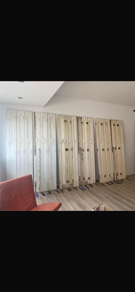 Antieke raamluiken, Doe-het-zelf en Verbouw, Deuren en Horren, Gebruikt, Overige typen, Minder dan 200 cm, Hout, Vouwdeur, Ophalen of Verzenden