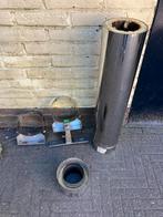 Stukjes Jeremias kachelpijp en 2 beugels, Huis en Inrichting, Kachels, Ophalen, Gebruikt, Hout, Houtkachel