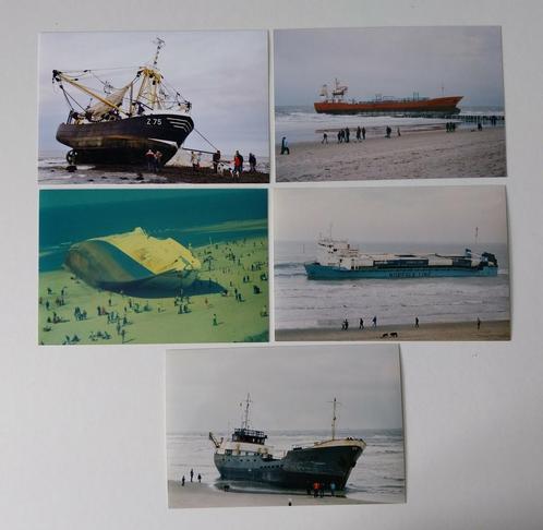 5 Strandingen Nederlandse kust., Verzamelen, Scheepvaart, Zo goed als nieuw, Kaart, Foto of Prent, Motorboot, Ophalen of Verzenden