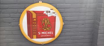 Emaille reclame bord St Michel legeres 1953 sigaretten  beschikbaar voor biedingen