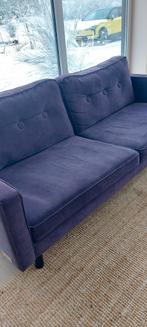 Paarse fluwelen bank, Ophalen of Verzenden, Gebruikt, Tweepersoons, 90 cm