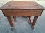 Mooie robuuste, landelijke Schoolbank / klepbank, Ophalen, Zo goed als nieuw, 75 cm of meer, 60 cm of meer