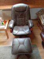 2 Leren Fauteuils + Voetenbankje, Ophalen
